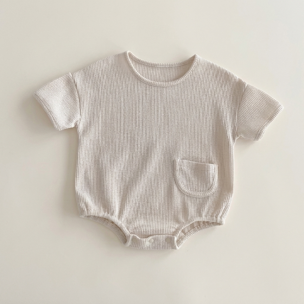Ribbed Pocket Short Sleeves